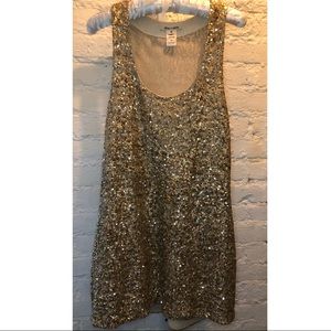 Alice + Olivia Gold Sequin Dress